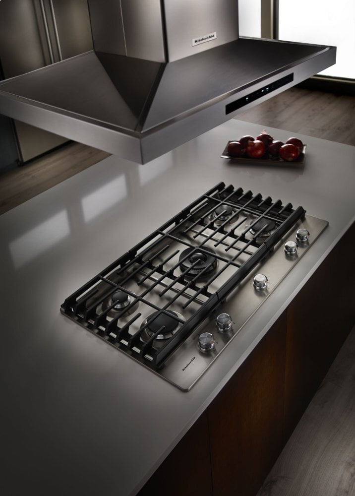 Kitchenaid KCGS550ESS 30" 5-Burner Gas Cooktop - Stainless Steel