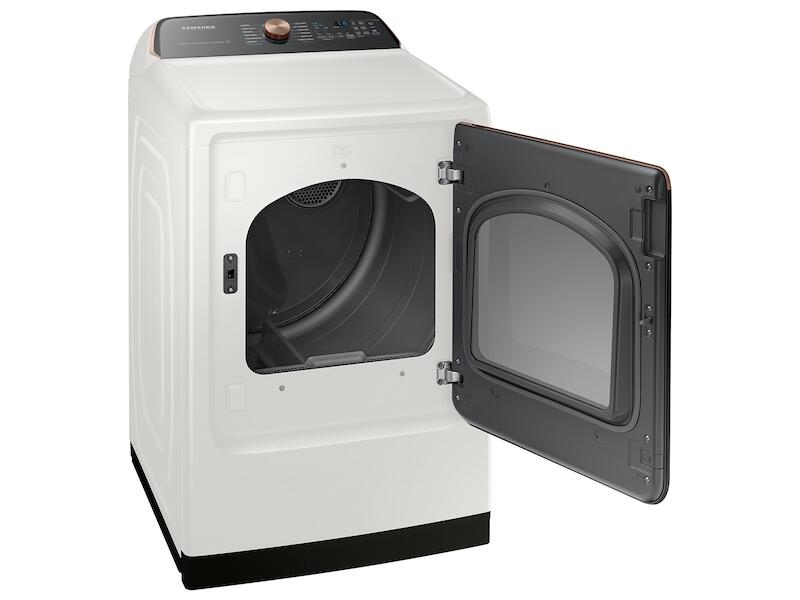 Samsung DVG55A7300E 7.4 Cu. Ft. Smart Gas Dryer With Steam Sanitize+ In Ivory