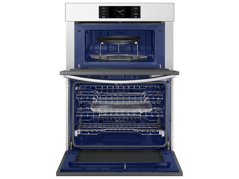 Samsung NQ70CB700D12 Bespoke 30" Microwave Combination Wall Oven With With Flex Duo™ In White Glass