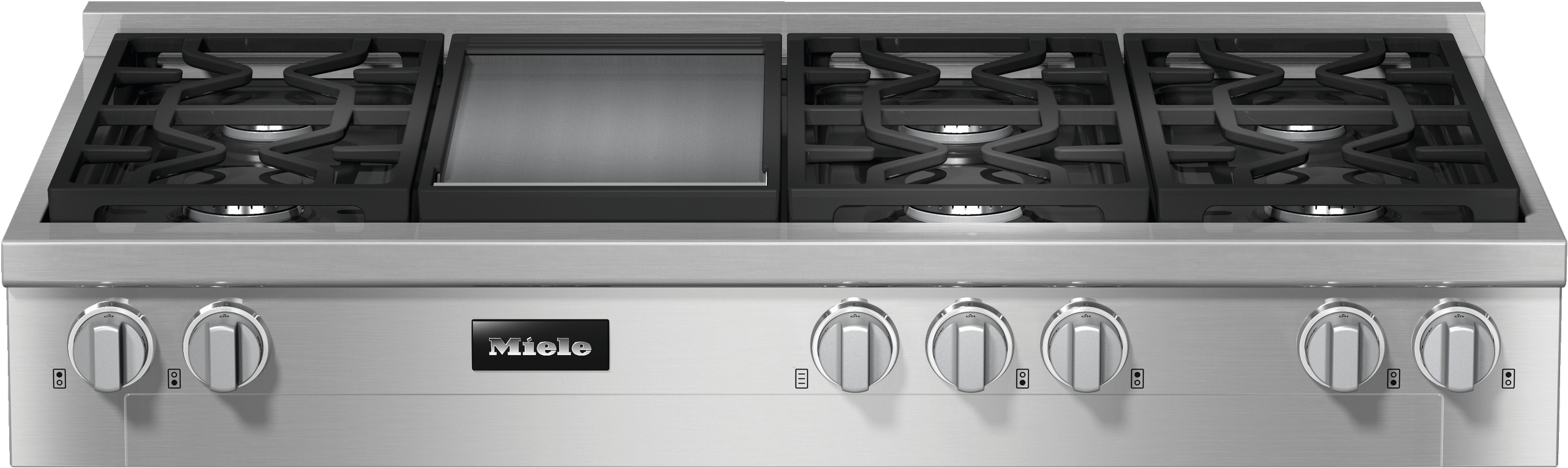 Miele KMR13563LPGDEDSTCLSTCLEANSTEEL Kmr 1356-3Lp Gd Edst/Clst - Rangetop With Burners And Griddle For Versatility And Performance