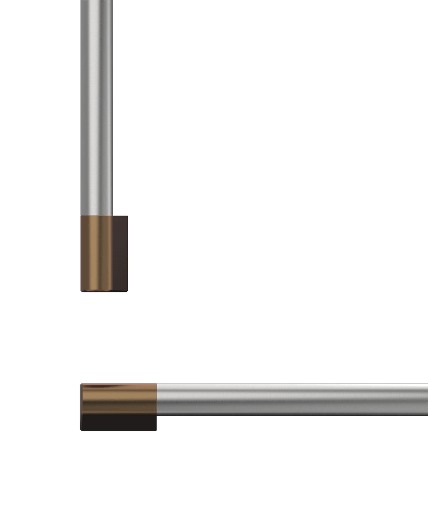 Fisher & Paykel AHP3RD2484WDC Professional Round Flush Handle Kit For Integrated Refrigerator Freezer, 24"