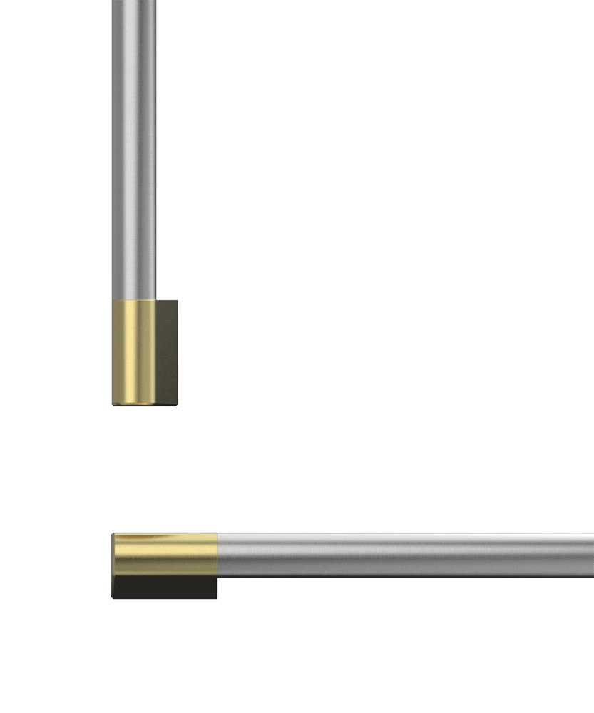 Fisher & Paykel AHP3RD3684WBA Professional Round Flush Handle Kit For Integrated Refrigerator Freezer, 36