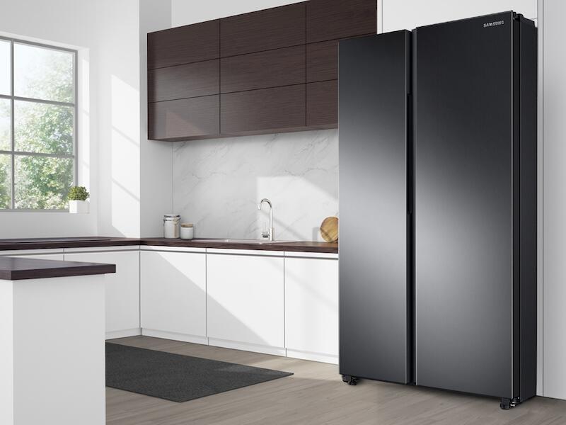 Samsung RS28A500ASG 28 Cu. Ft. Smart Side-By-Side Refrigerator In Black Stainless Steel
