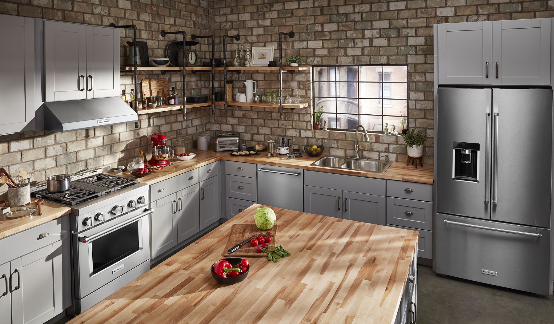 Kitchenaid KFGC500JSS Kitchenaid® 30'' Smart Commercial-Style Gas Range With 4 Burners - Heritage Stainless Steel
