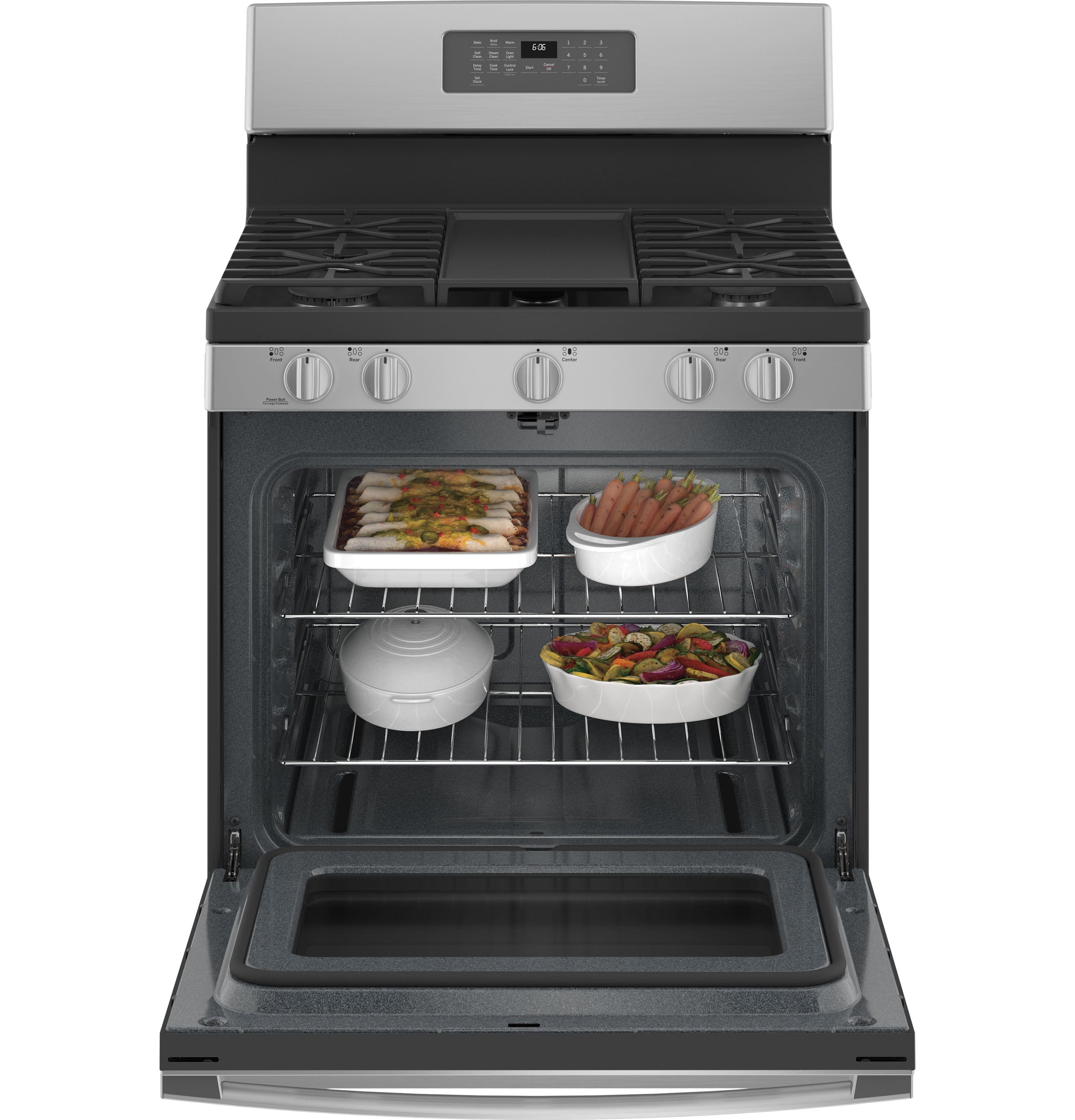 Ge Appliances JGB660YPFS Ge® 30" Free-Standing Gas Fingerprint Resistant Range