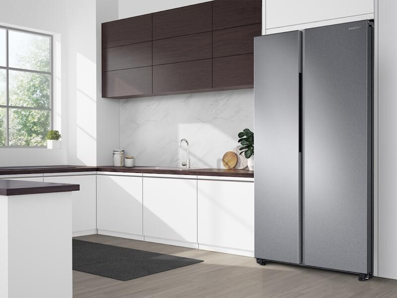 Samsung RS23A500ASR 23 Cu. Ft. Smart Counter Depth Side-By-Side Refrigerator In Stainless Steel