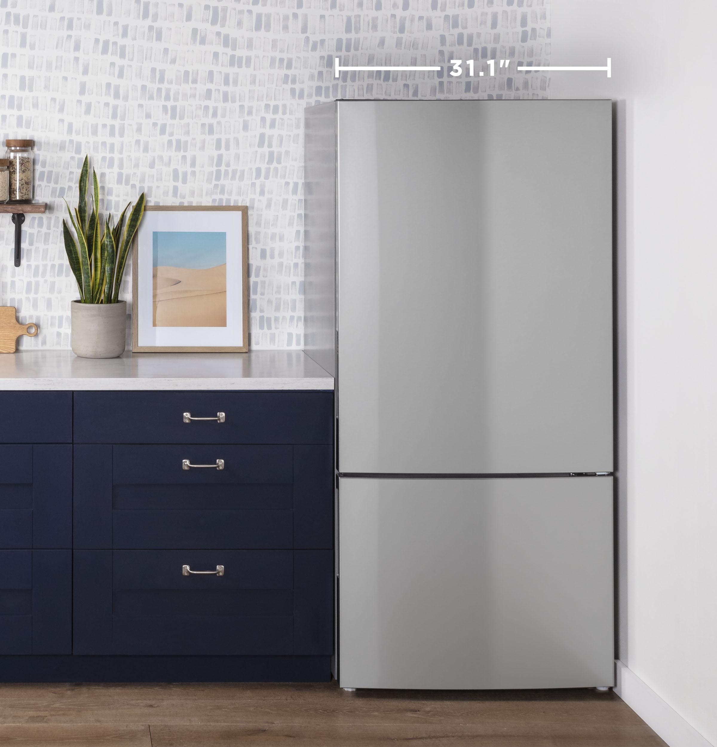 Ge Appliances GBE17HYRFS Ge® Energy Star® 17.7 Cu. Ft. Counter-Depth Bottom-Freezer Refrigerator