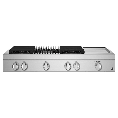 Jennair JGCP748HM Noir 48" Gas Professional-Style Rangetop With Chrome-Infused Griddle And Grill