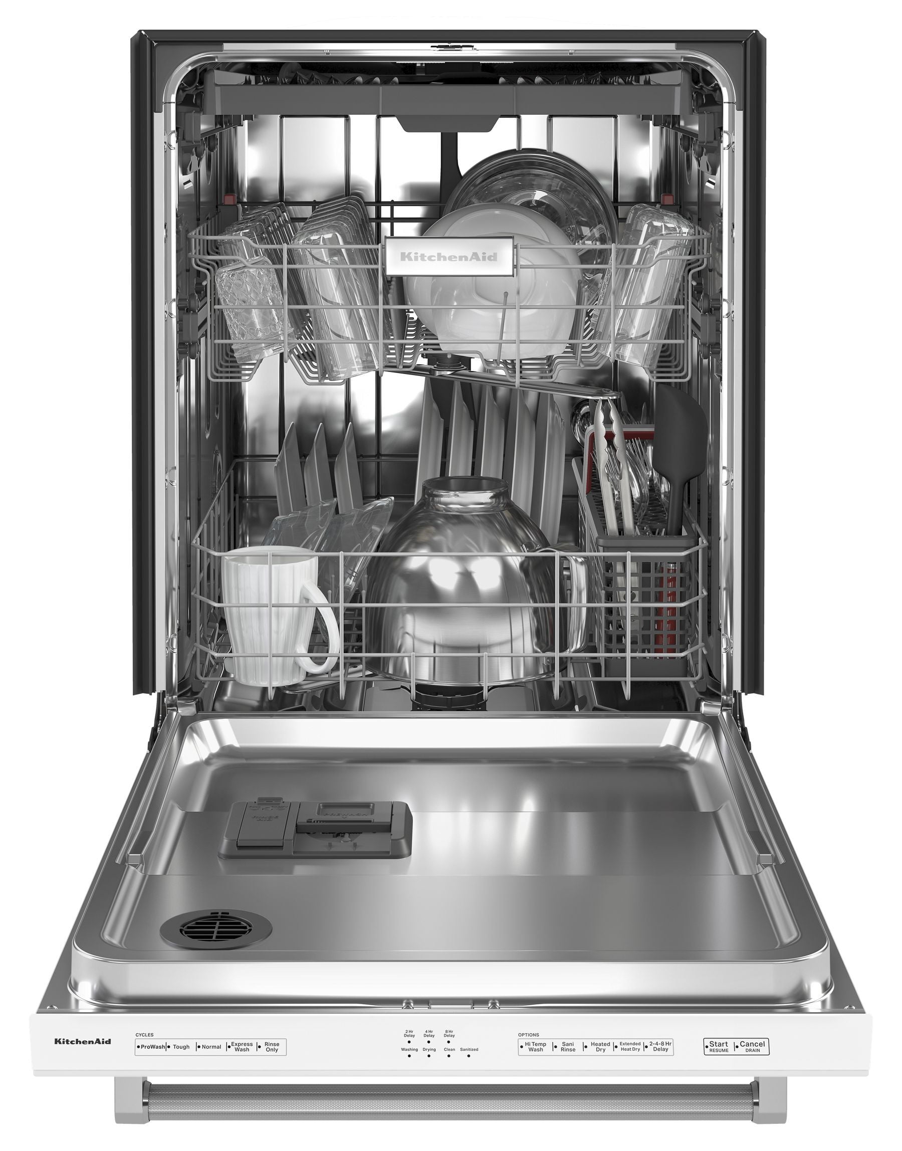 Kitchenaid KDTE204KWH 39 Dba Dishwasher With Third Level Utensil Rack - White