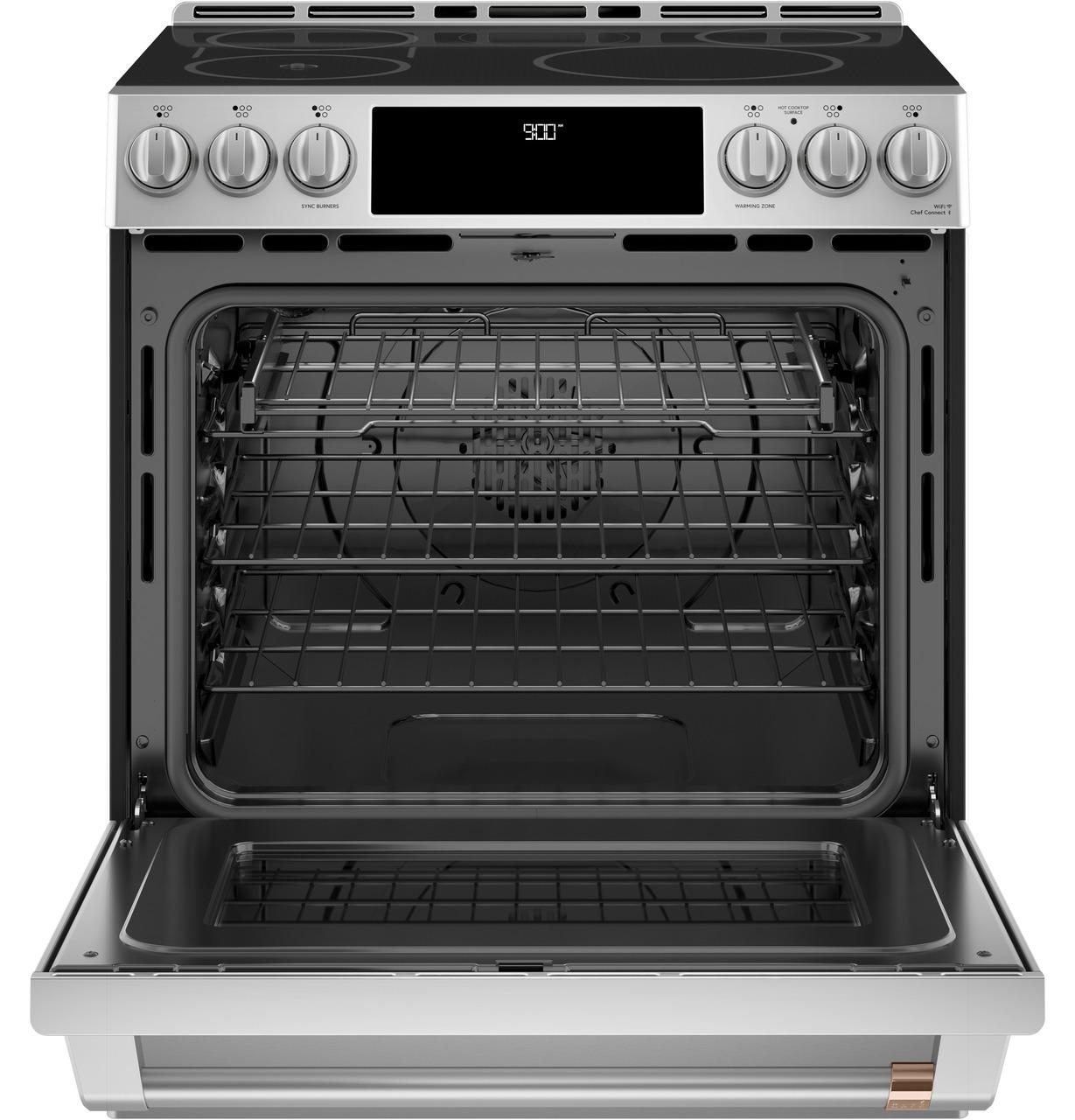 Cafe CHS90XP2MS1 Café™ 30" Smart Slide-In, Front-Control, Induction And Convection Range With In-Oven Camera