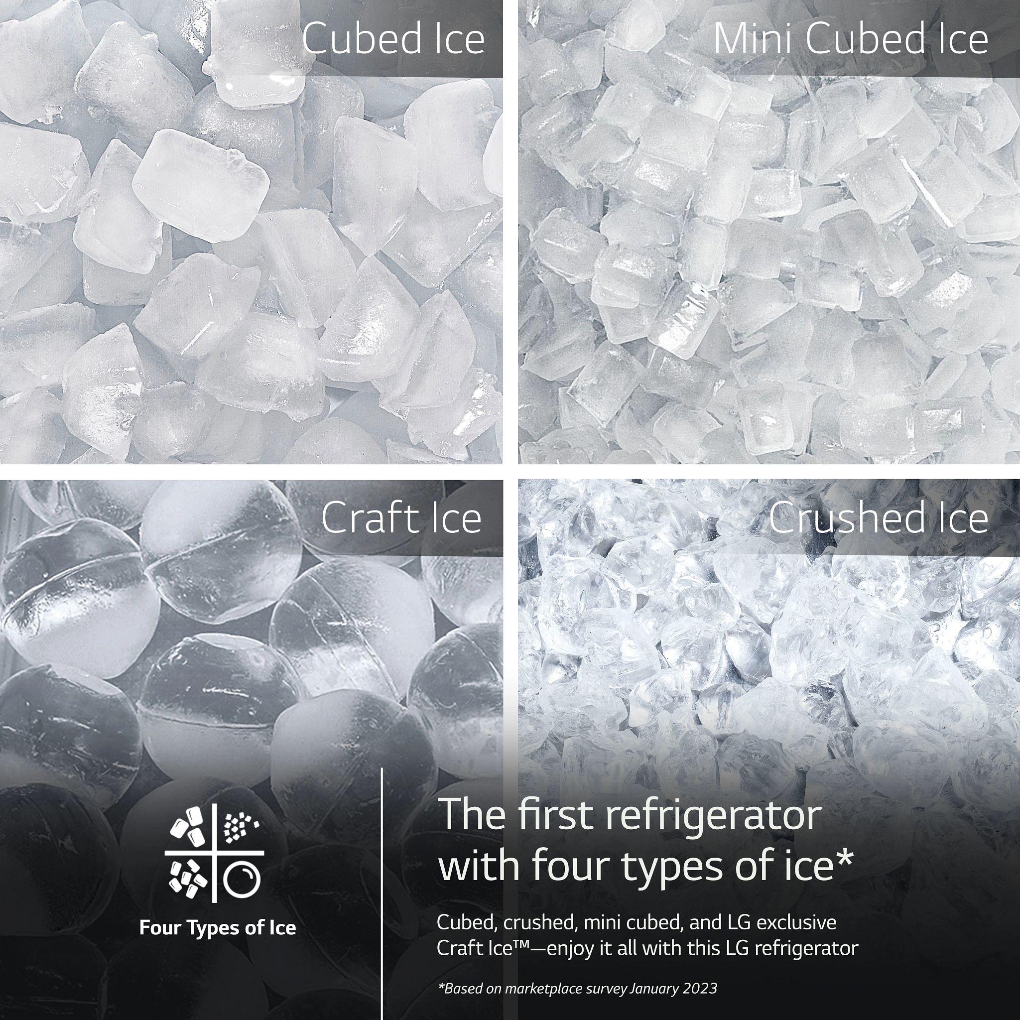 Lg LRYKS3106S 31 Cu. Ft. Smart Standard-Depth Max™ French Door Refrigerator With Four Types Of Ice And Mirror Instaview®