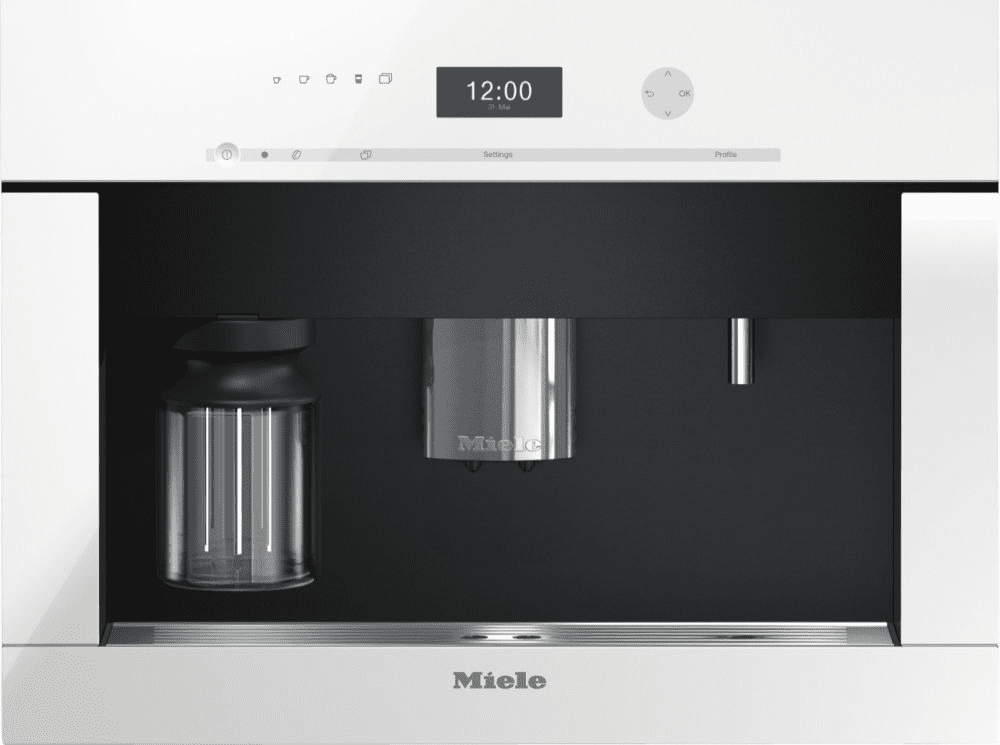 Miele CVA6401 White Built-In Coffee Machine With Bean-To Cup System And Onetouch For Two Prep. For Perfect Coffee Enjoyment.