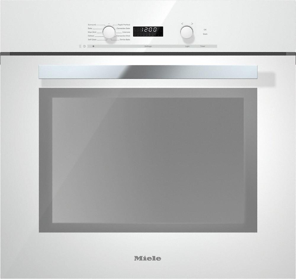 Miele H6280BPWH H 6280 Bp 30 Inch Convection Oven With Self Clean For Easy Cleaning.- Brilliant White