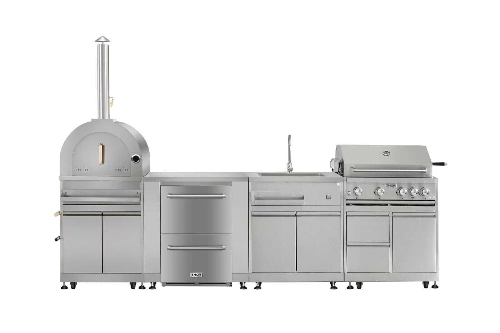 Thor Kitchen MK04SS304 32 Inch 4-Burner Gas Bbq Grill With Rotisserie In Stainless Steel
