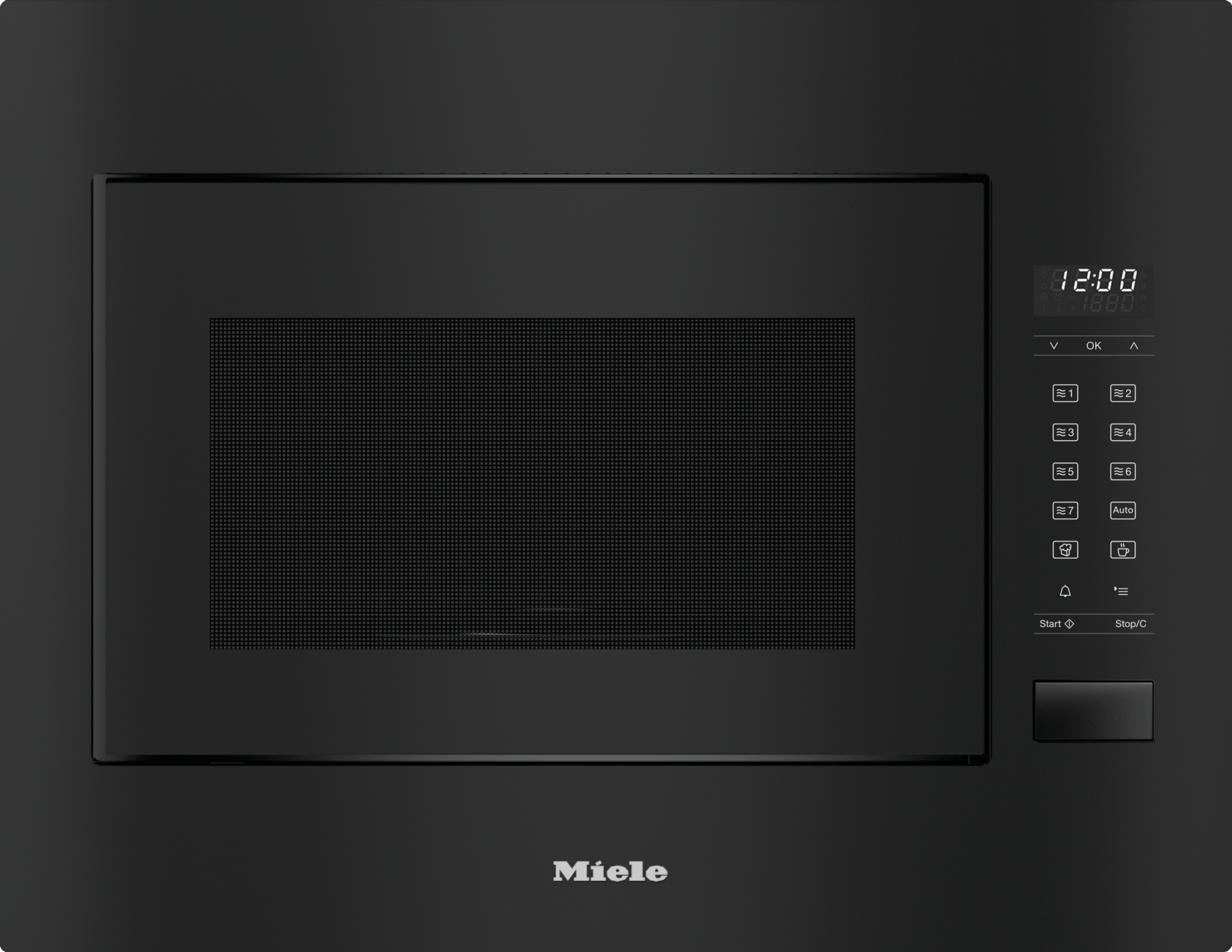 Miele M2241SCOBSIDIANBLACK M 2241 Sc - Built-In Microwave Oven, 24" Width With Sensor Controls On The Side For Convenient Operation.