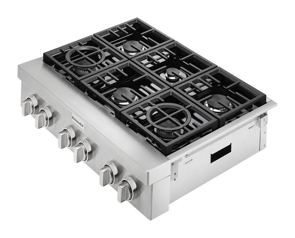 Kitchenaid KCGC506JSS Kitchenaid® 36'' 6-Burner Commercial-Style Gas Rangetop - Stainless Steel