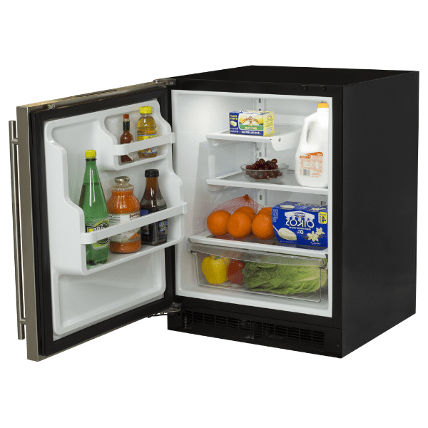 Marvel MARE224SS51A 24-In Low Profile Built-In Refrigerator With Maxstore Bin And Door Storage With Door Style - Stainless Steel, Door Swing - Left