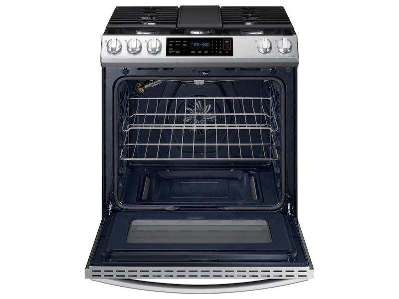Samsung NX60BG8315SS 6.0 Cu. Ft. Smart Slide-In Gas Range With Air Fry & Convection In Fingerprint Resistant Stainless Steel