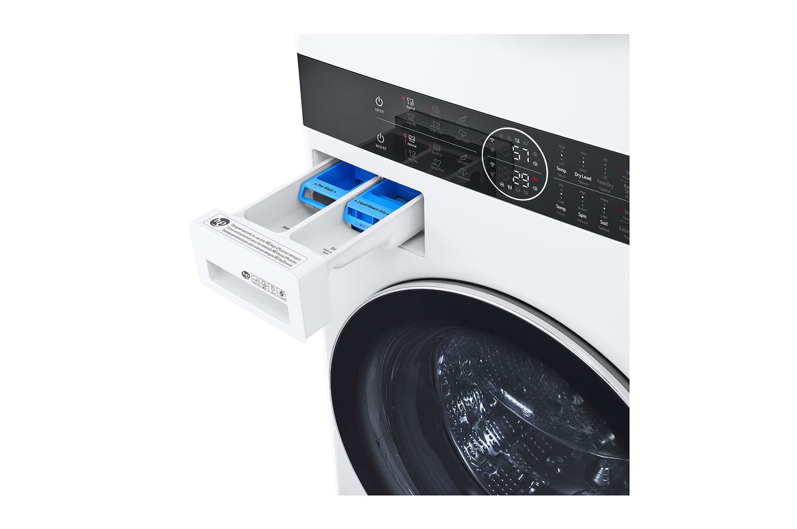 Lg WKGX201HWA Single Unit Front Load Lg Washtower™ With Center Control™ 4.5 Cu. Ft. Washer And 7.4 Cu. Ft. Gas Dryer
