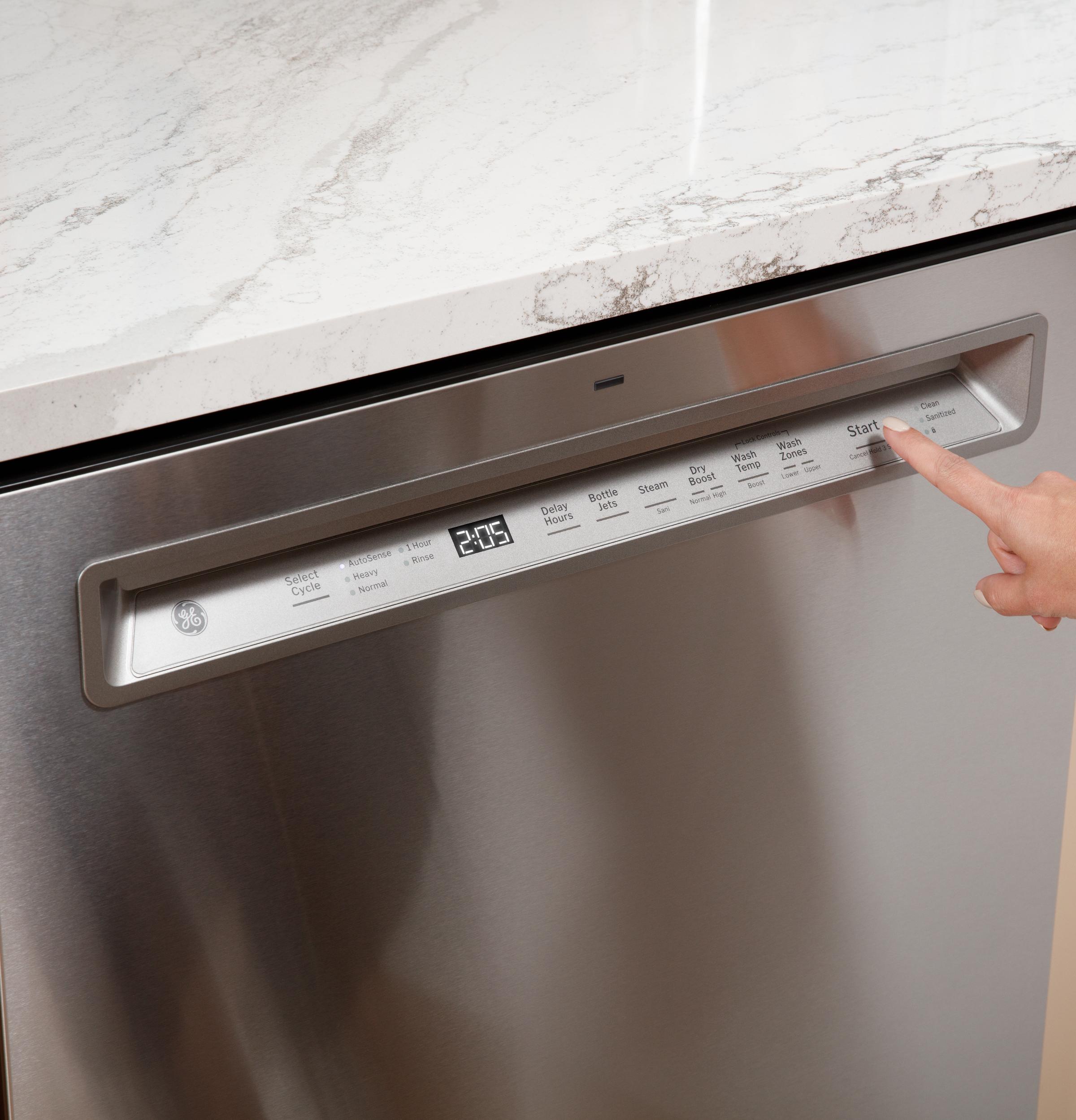Ge Appliances GDF650SMVES Ge® Front Control With Stainless Steel Interior Dishwasher With Sanitize Cycle