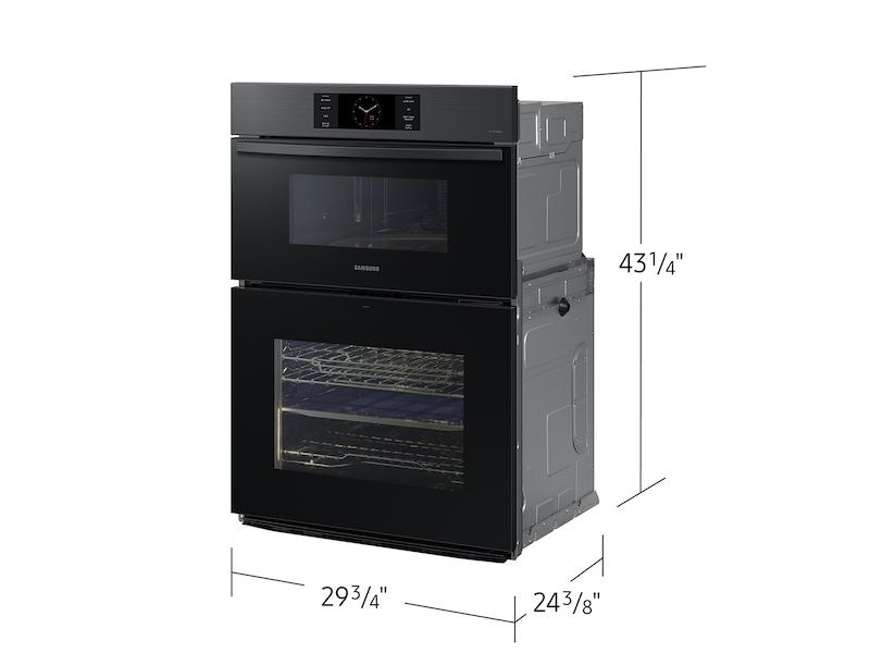 Samsung NQ70CG700DMT Bespoke 30" Microwave Combination Wall Oven With With Flex Duo™ In Matte Black Steel