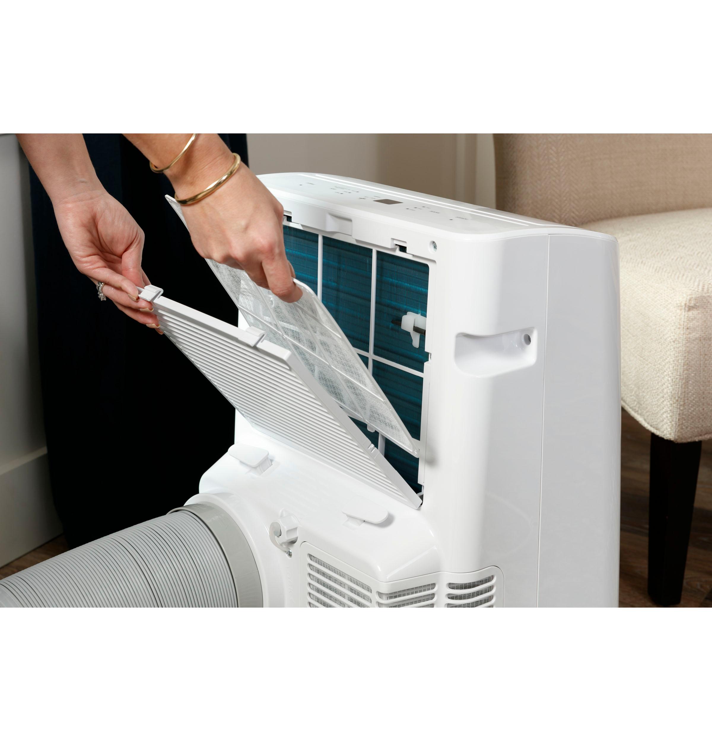 Ge Appliances APCD08JASW Ge® 8,500 Btu Portable Air Conditioner With Dehumifier And Remote, White