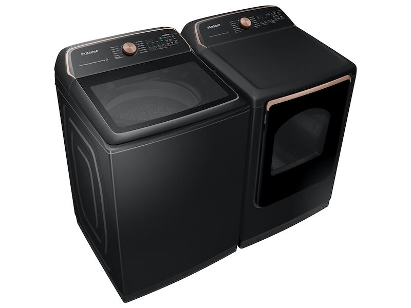 Samsung DVG55A7700V 7.4 Cu. Ft. Smart Gas Dryer With Steam Sanitize+ In Brushed Black