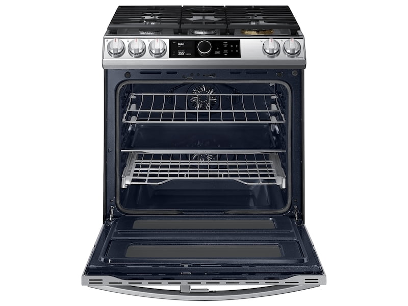 Samsung NY63T8751SS 6.3 Cu. Ft. Flex Duo™ Front Control Slide-In Dual Fuel Range With Smart Dial , Air Fry & Wi-Fi In Stainless Steel
