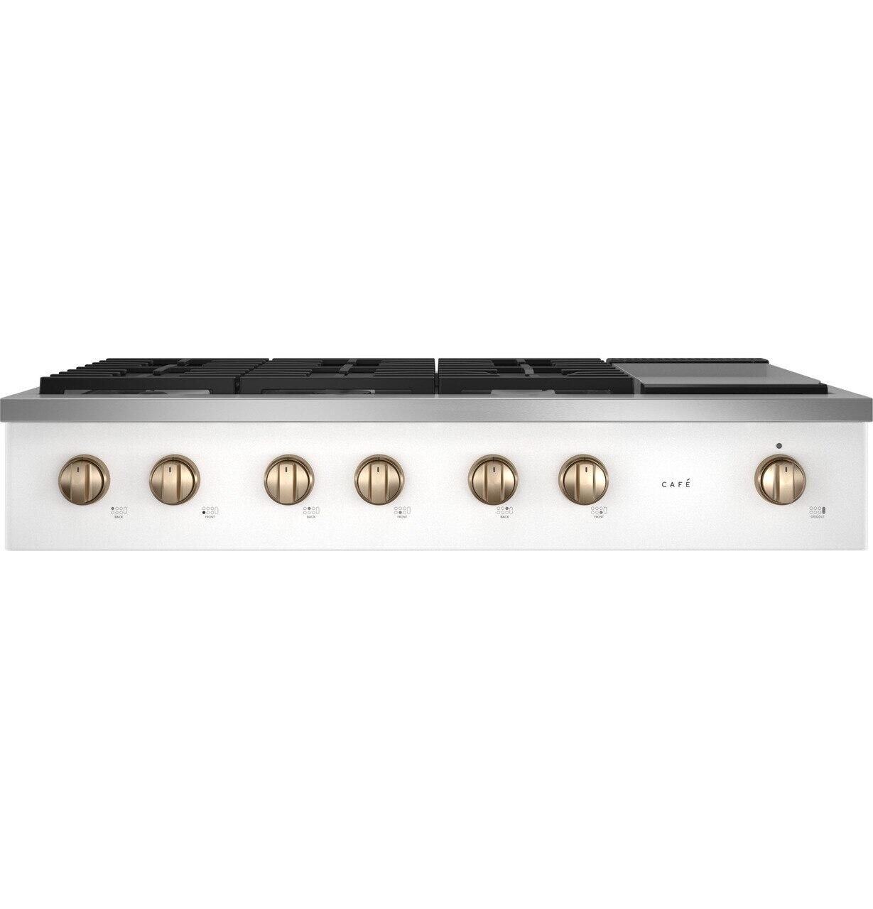 Cafe CGU486P4TW2 Café™ 48" Commercial-Style Gas Rangetop With 6 Burners And Integrated Griddle (Natural Gas)