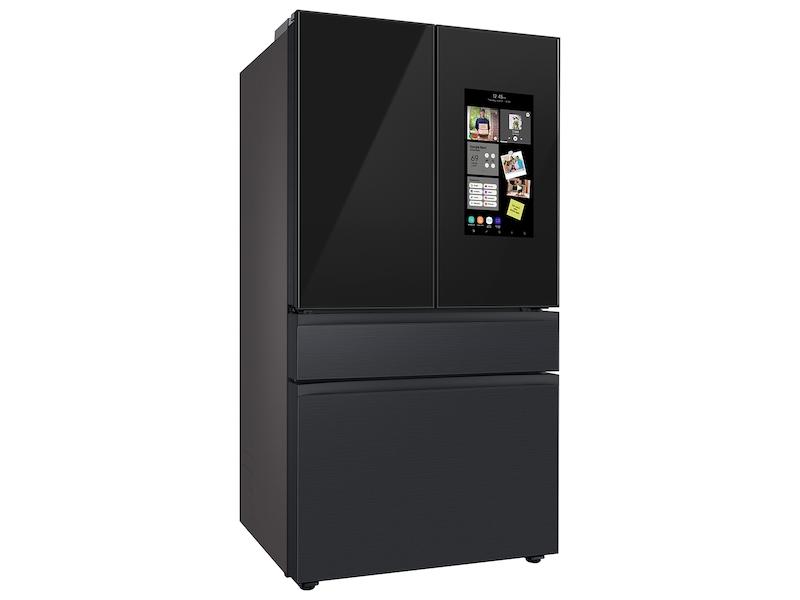 Samsung RF29BB89008M Bespoke 4-Door French Door Refrigerator (29 Cu. Ft.) - With Top Left And Family Hub™ Panel In Charcoal Glass - And Matte Black Steel Middle And Bottom Door Panels