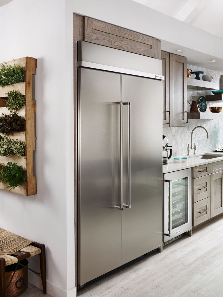 Kitchenaid KBSN608ESS 30.0 Cu. Ft 48-Inch Width Built-In Side By Side Refrigerator With Printshield™ Finish - Stainless Steel With Printshield™ Finish