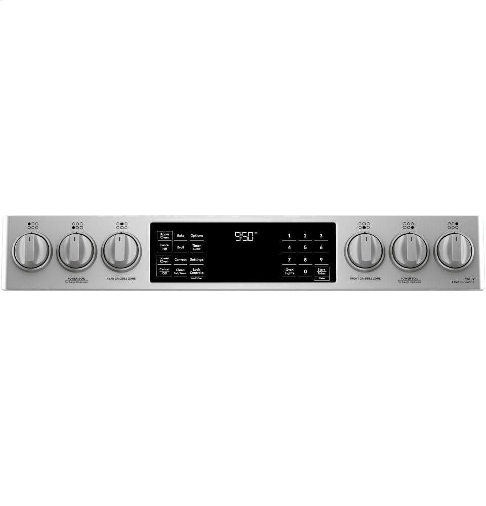 Cafe C2S950P2MS1 Café 30" Smart Slide-In, Front-Control, Dual-Fuel, Double-Oven Range With Convection