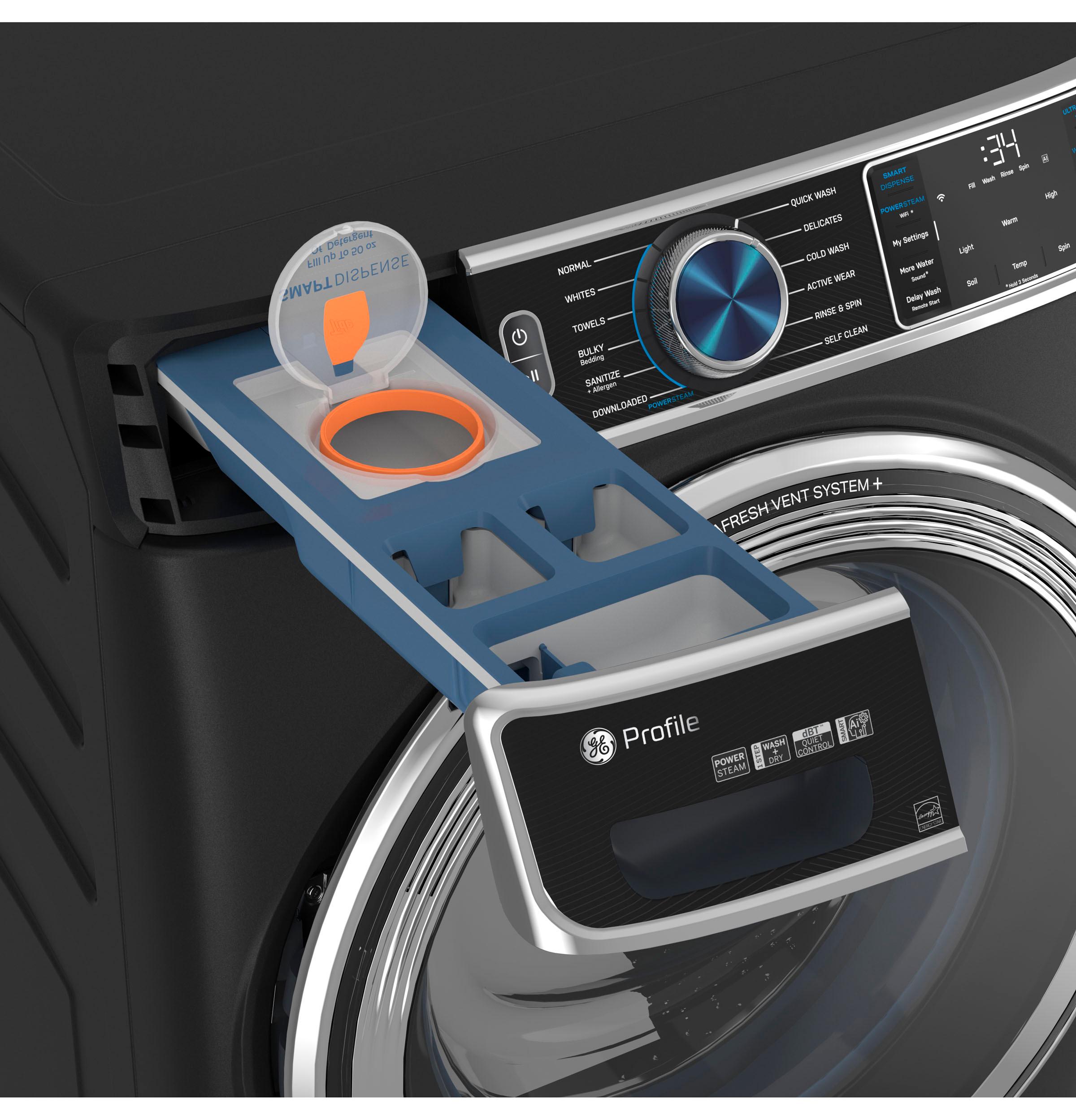 Ge Appliances PFW950SPTDS Ge Profile™ 5.3 Cu. Ft. Capacity Smart Front Load Energy Star® Steam Washer With Adaptive Smartdispense™ Ultrafresh Vent System Plus™ With Odorblock™