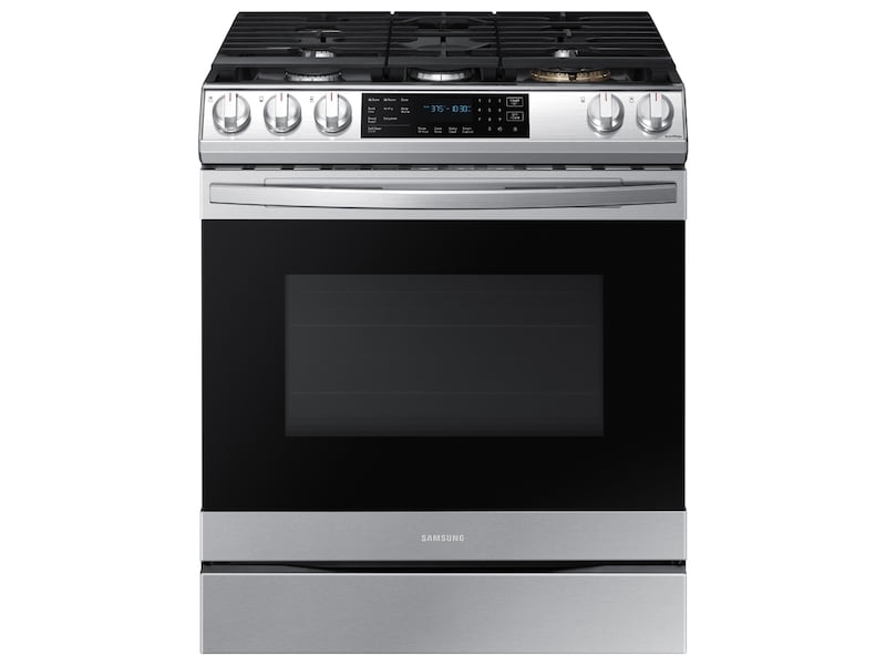 Samsung NX60T8511SS 6.0 Cu. Ft. Front Control Slide-In Gas Range With Air Fry & Wi-Fi In Stainless Steel