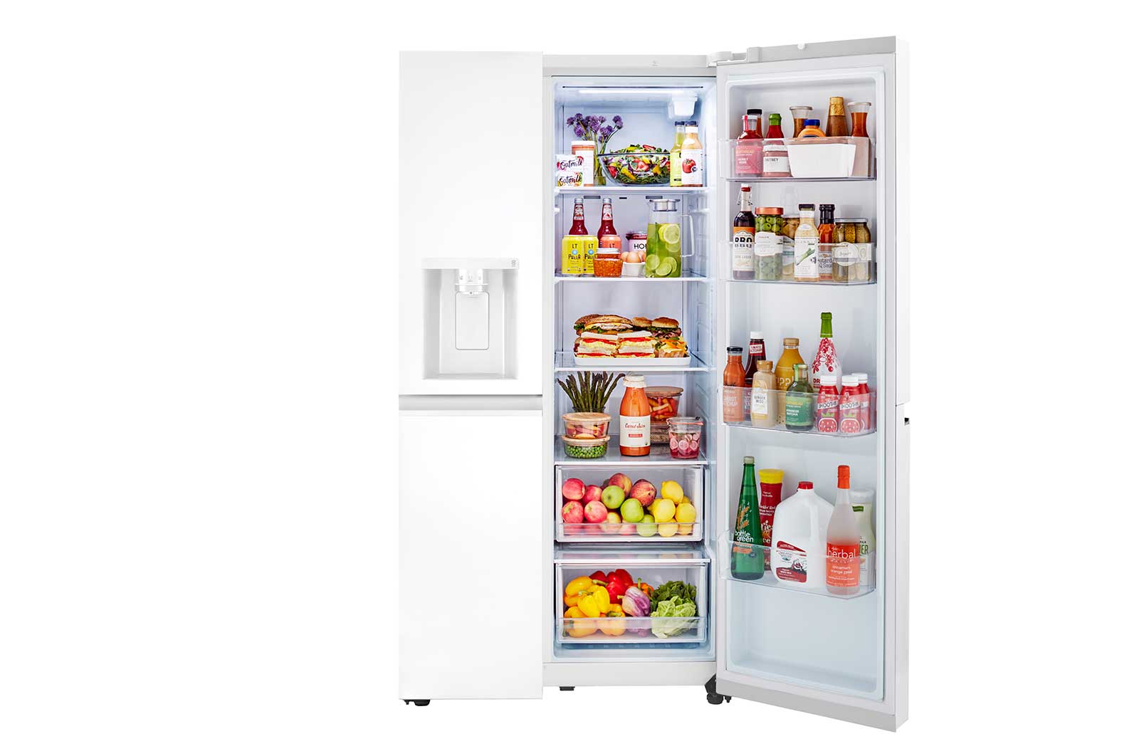 Lg LRSXS2706W 27 Cu. Ft. Side-By-Side Refrigerator With Smooth Touch Ice Dispenser