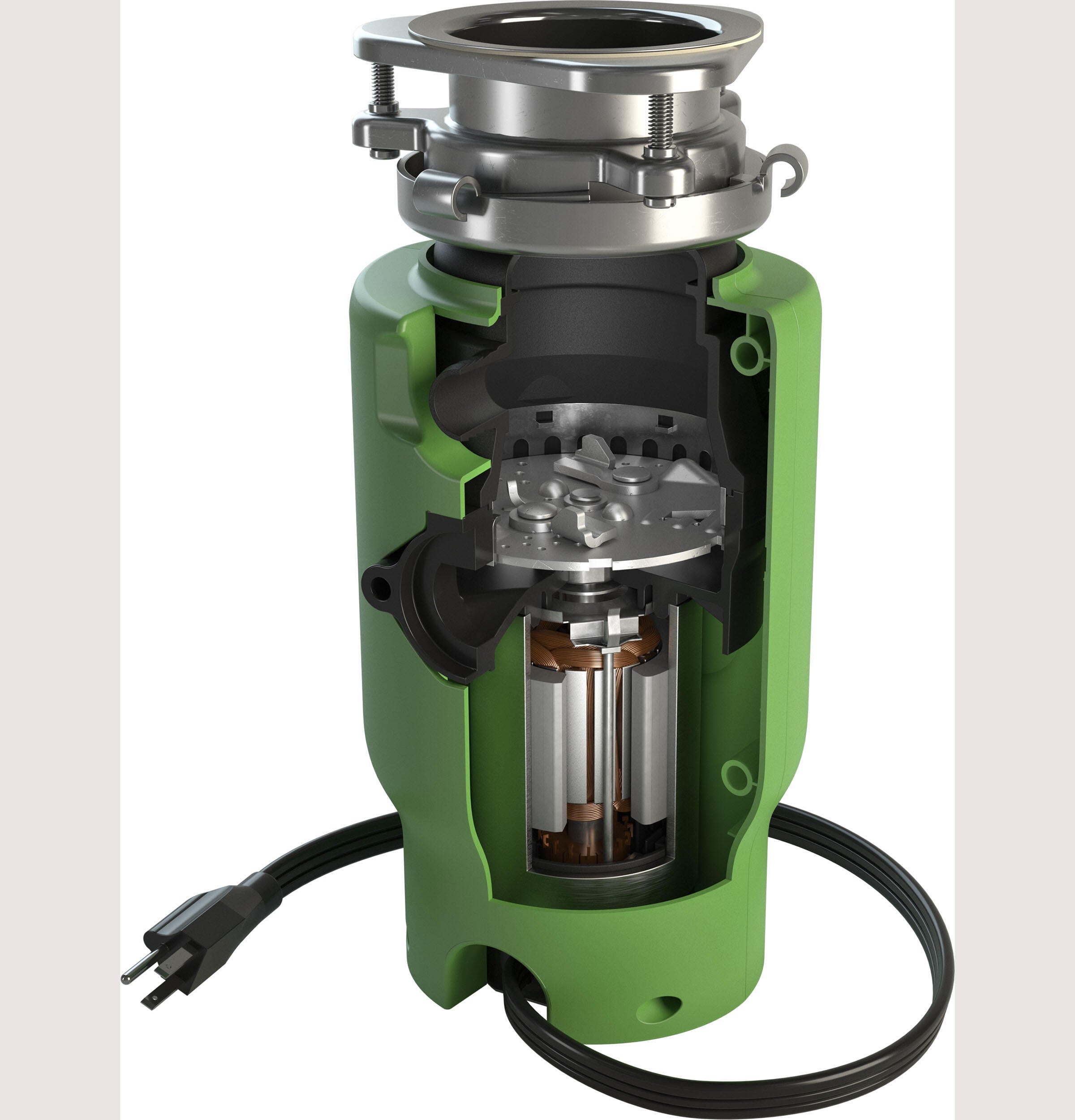 Ge Appliances GREEN05P Ge® 1/2 Hp Disposall Green Continuous Feed Garbage Disposer Corded