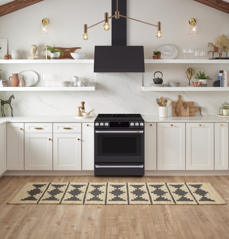Cafe CHS900P3MD1 Café 30" Smart Slide-In, Front-Control, Induction And Convection Range With Warming Drawer