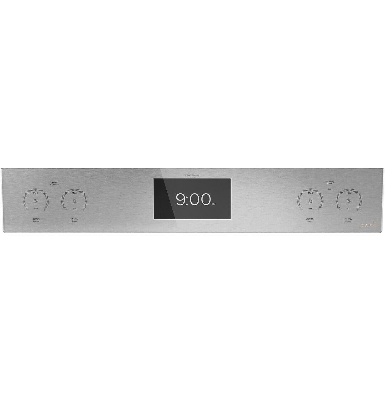 Cafe CHS90XM2NS5 Café 30" Smart Slide-In, Front-Control, Induction And Convection Range With In-Oven Camera In Platinum Glass