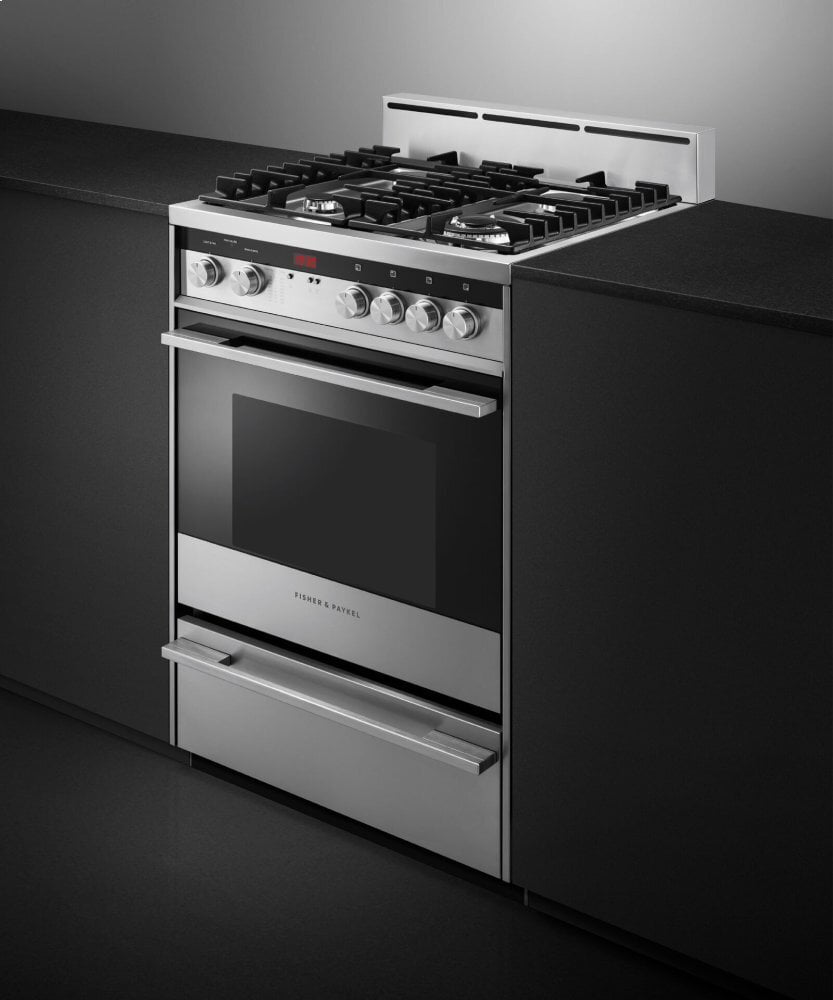 Fisher & Paykel OR24SDMBGX2N Gas Range, 24", 4 Burners