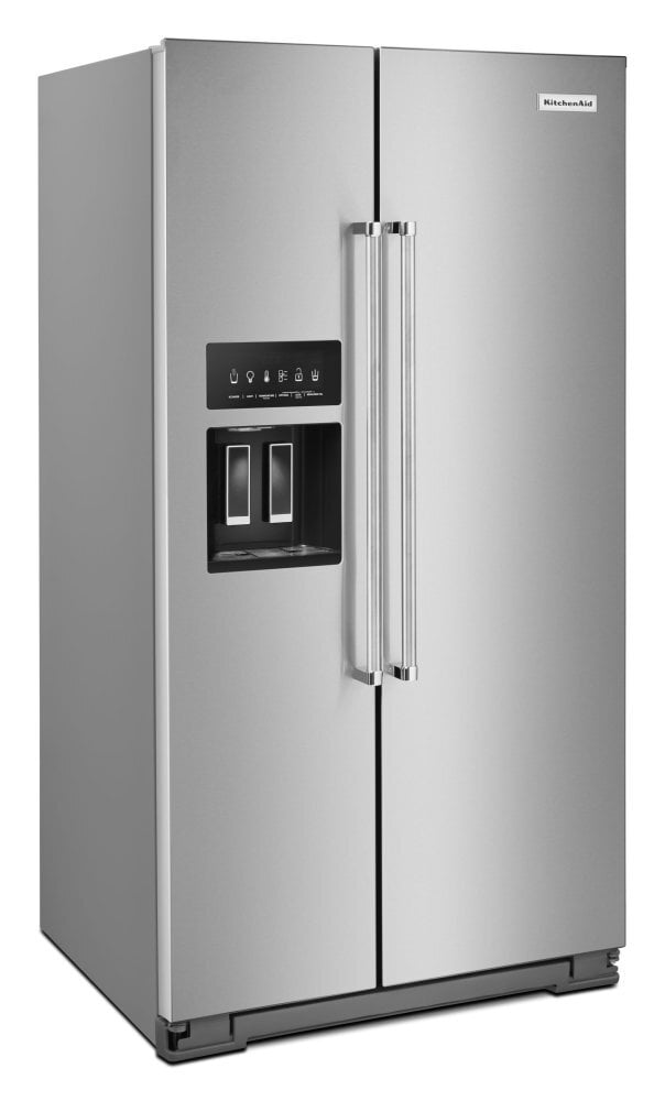 Kitchenaid KRSF705HPS 24.8 Cu Ft. Side-By-Side Refrigerator With Exterior Ice And Water And Printshield™ Finish - Stainless Steel With Printshield™ Finish