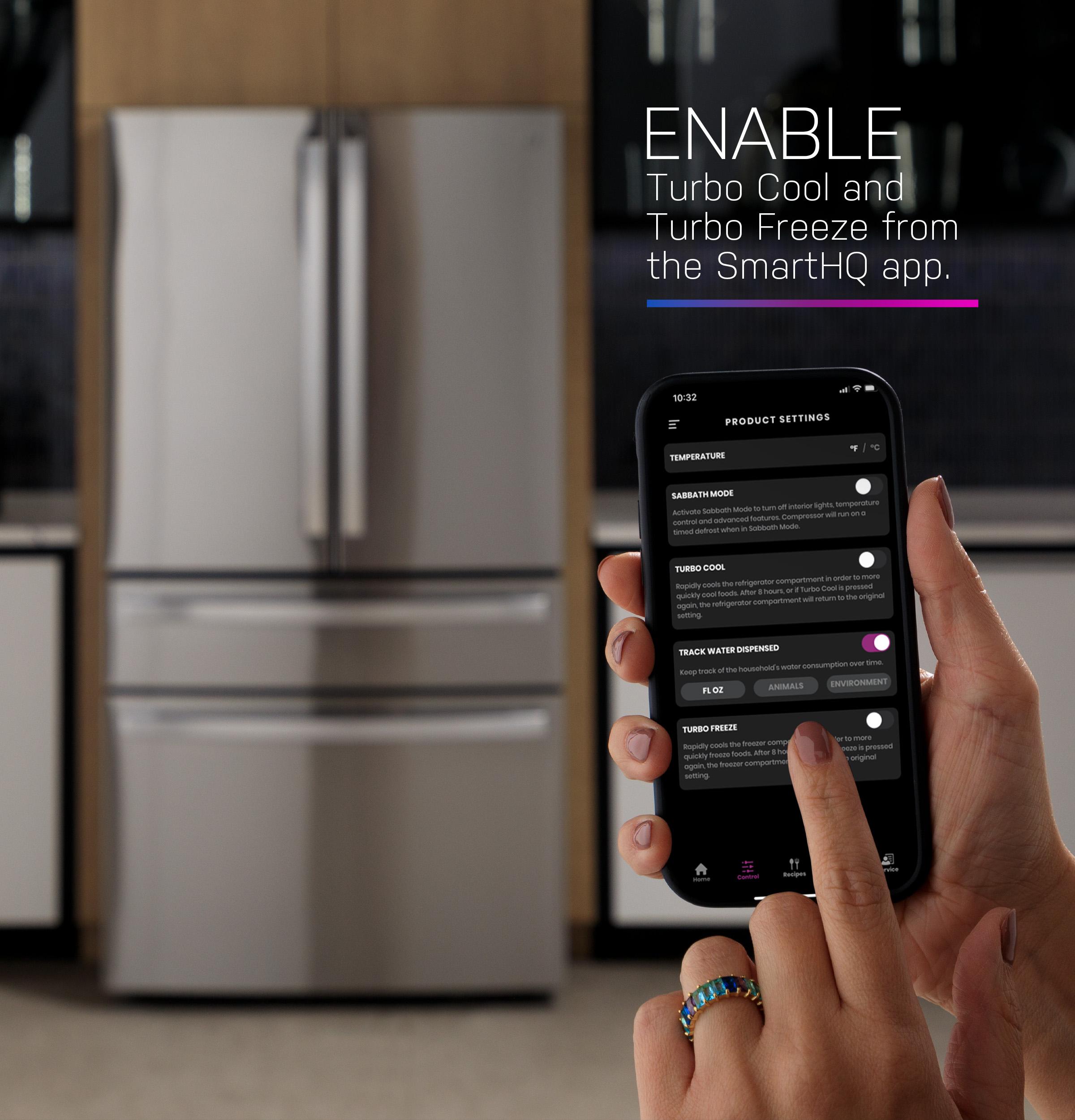 Ge Appliances PGE29BYTFS Ge Profile™ Series Energy Star® 28.7 Cu. Ft. Smart Fingerprint Resistant 4-Door French-Door Refrigerator With Dual-Dispense Autofill Pitcher