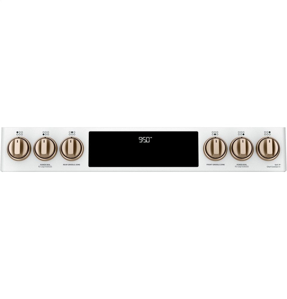 Cafe C2S950P4MW2 Café 30" Smart Slide-In, Front-Control, Dual-Fuel, Double-Oven Range With Convection