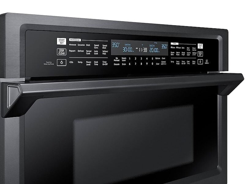 Samsung NQ70M6650DG 30" Microwave Combination Wall Oven In Black Stainless Steel