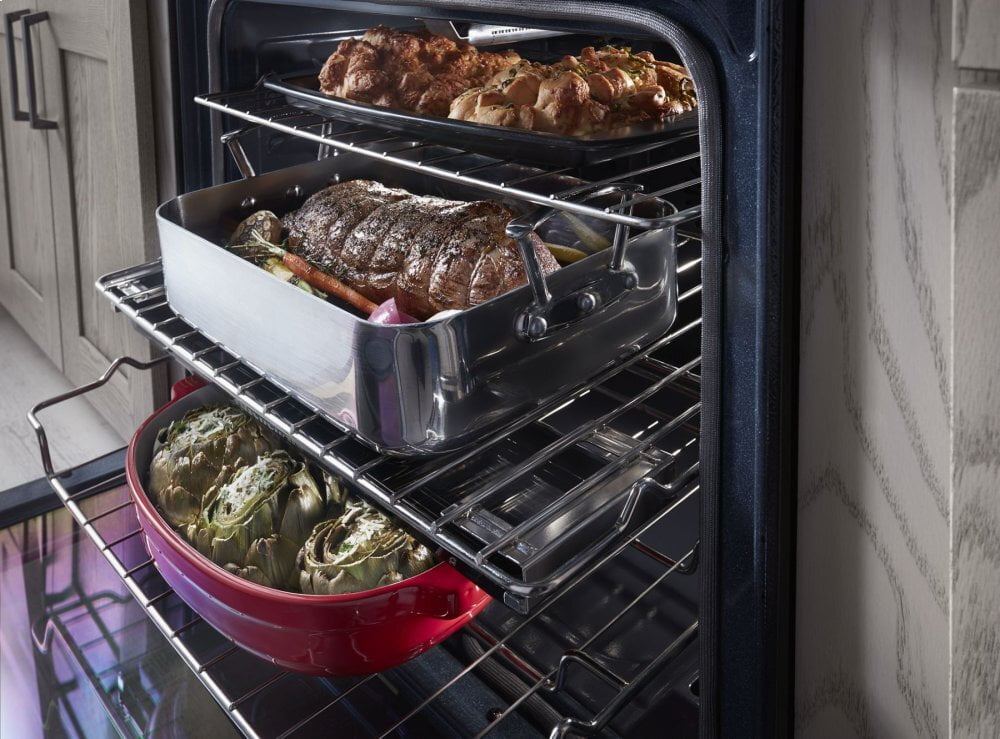 Kitchenaid KSGG700ESS 30-Inch 5-Burner Gas Slide-In Convection Range - Stainless Steel