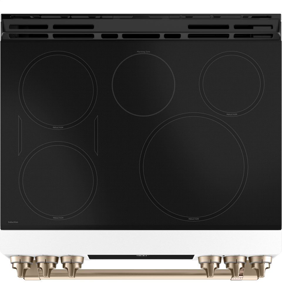 Cafe CHS900P4MW2 Café 30" Smart Slide-In, Front-Control, Induction And Convection Range With Warming Drawer