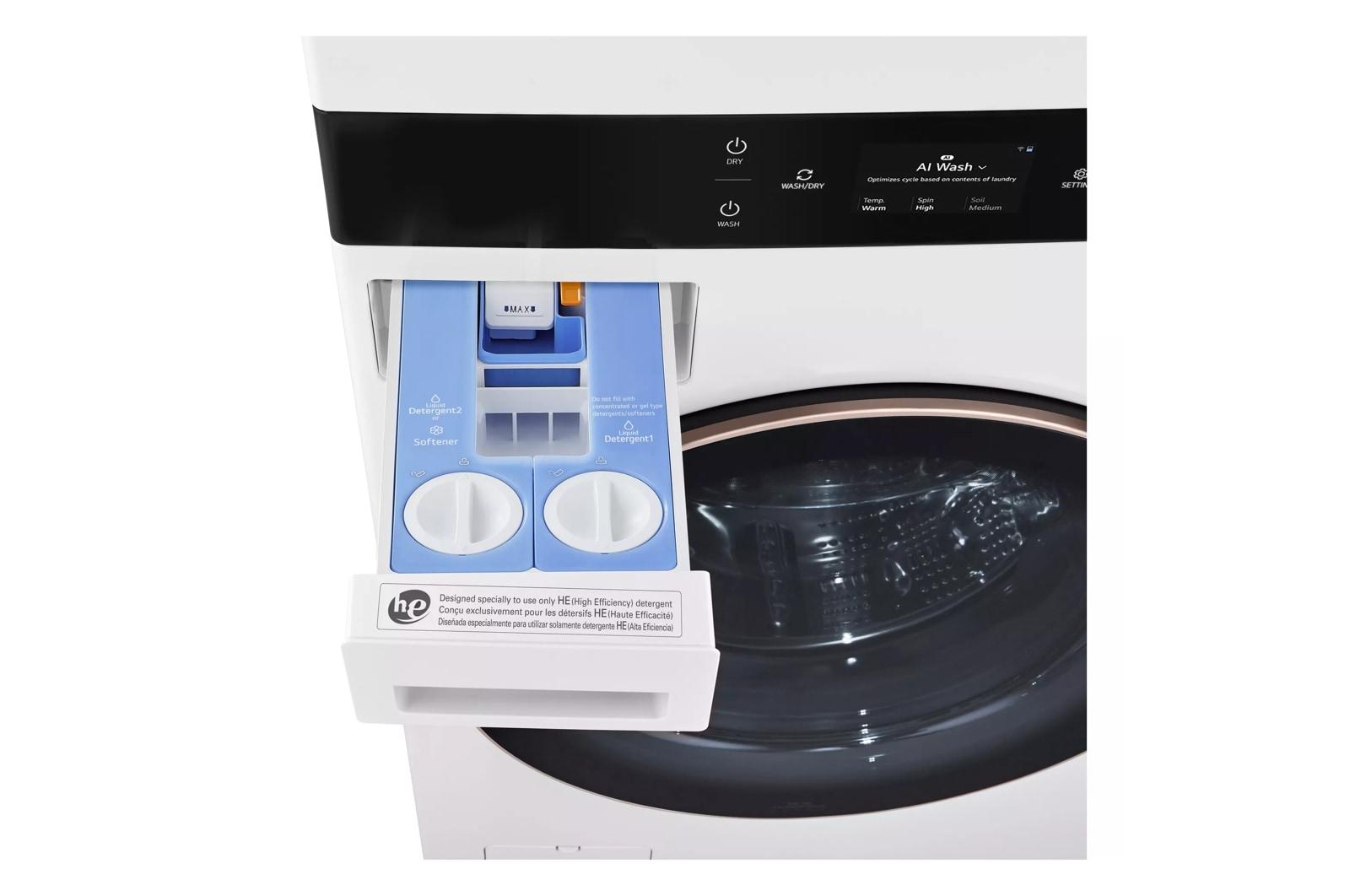 Lg SWWG50W4 Lg Studio Washtower™ Smart Front Load 5.0 Cu. Ft. Washer And 7.4 Cu. Ft. Gas Dryer With Center Control™