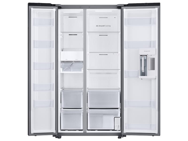 Samsung RS23CB7600QL Bespoke Counter Depth Side-By-Side 23 Cu. Ft. Refrigerator With Beverage Center™ In Stainless Steel