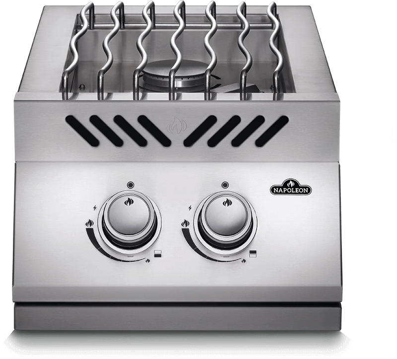 Napoleon Bbq BI12RTPSS Built-In 500 Series Inline Dual Range Top Burner With Stainless Steel Cover , Stainless Steel , Propane