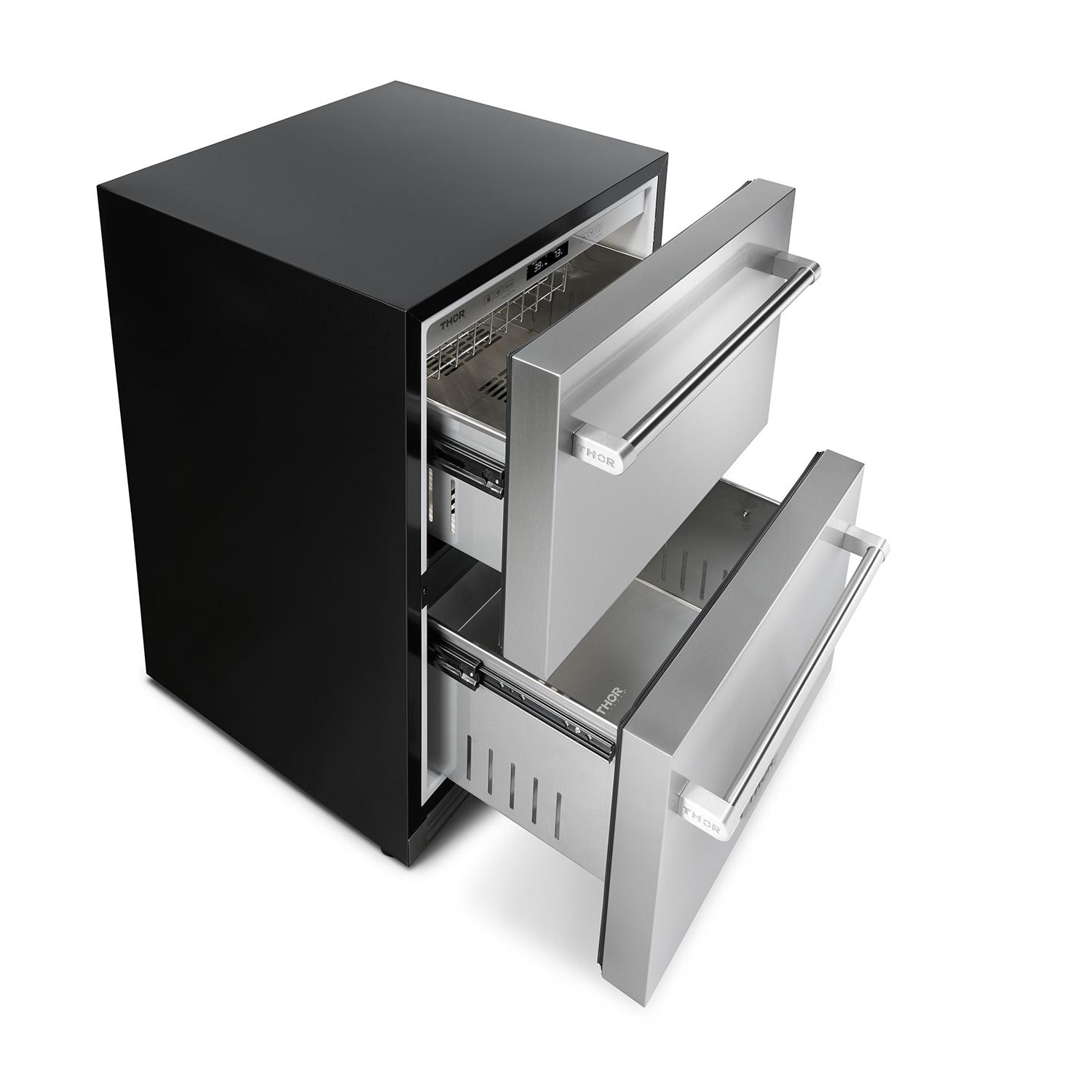 Thor Kitchen TRF24U 24 Inch Indoor Outdoor Refrigerator Drawer In Stainless Steel