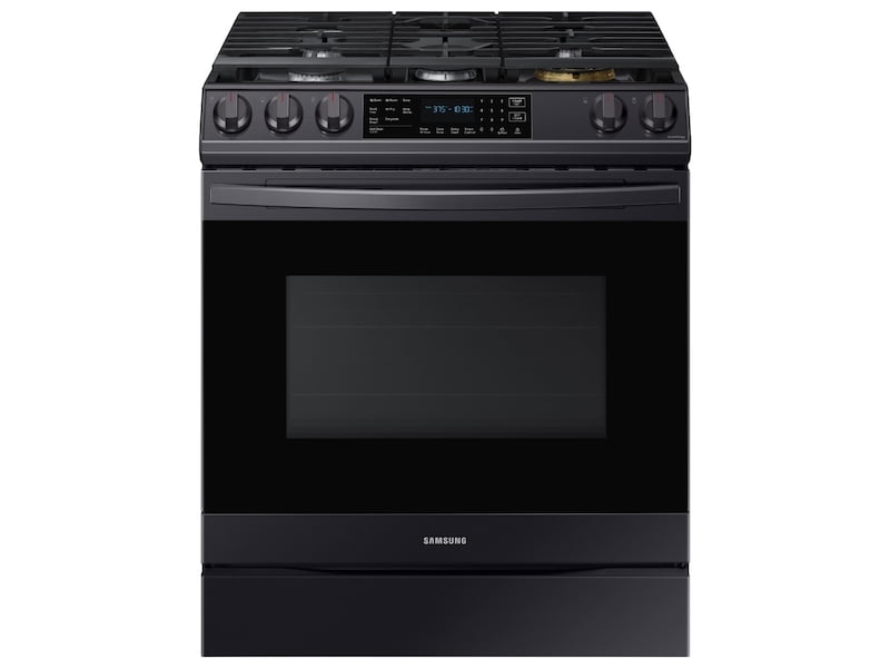 Samsung NX60T8511SG 6.0 Cu. Ft. Front Control Slide-In Gas Range With Air Fry & Wi-Fi In Black Stainless Steel